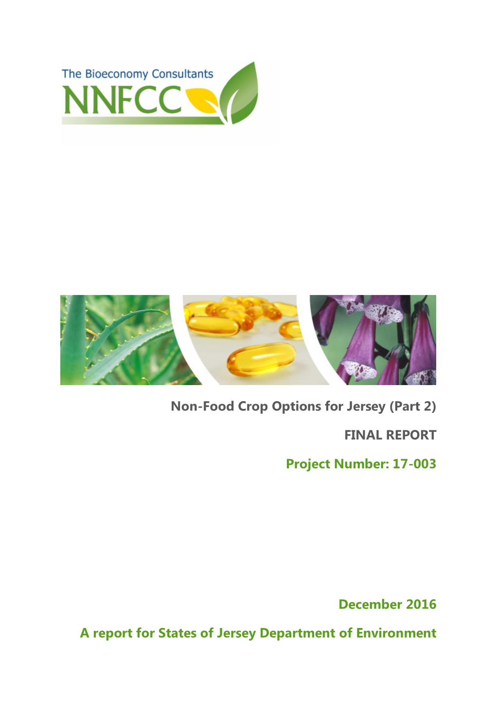 Non-Food Crop Options for Jersey (Part 2) FINAL REPORT