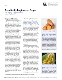 PPA-47: Genetically Engineered Crops