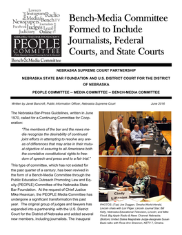 Bench-Media Committee Formed to Include Journalists, Federal Courts, and State Courts