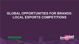 Global Opportunities for Brands: Local Esports Competitions Table of Contents