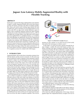 Low Latency Mobile Augmented Reality with Flexible Tracking