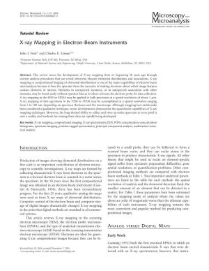 Tutorial Review: X-Ray Mapping in Electron-Beam Instruments