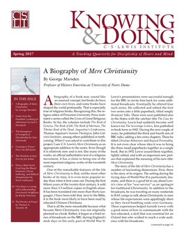 Mere Christianity by George Marsden Professor of History Emeritus at University of Notre Dame