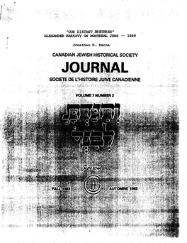 'Our Distant Brethren:' Alexander Harkavy on Montreal Jews-1888