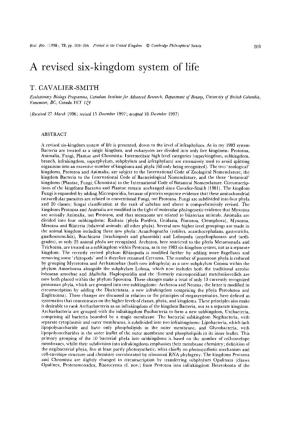 A Revised Six-Kingdom System of Life