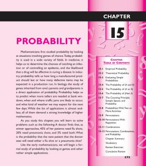 Chapter 15 Probability