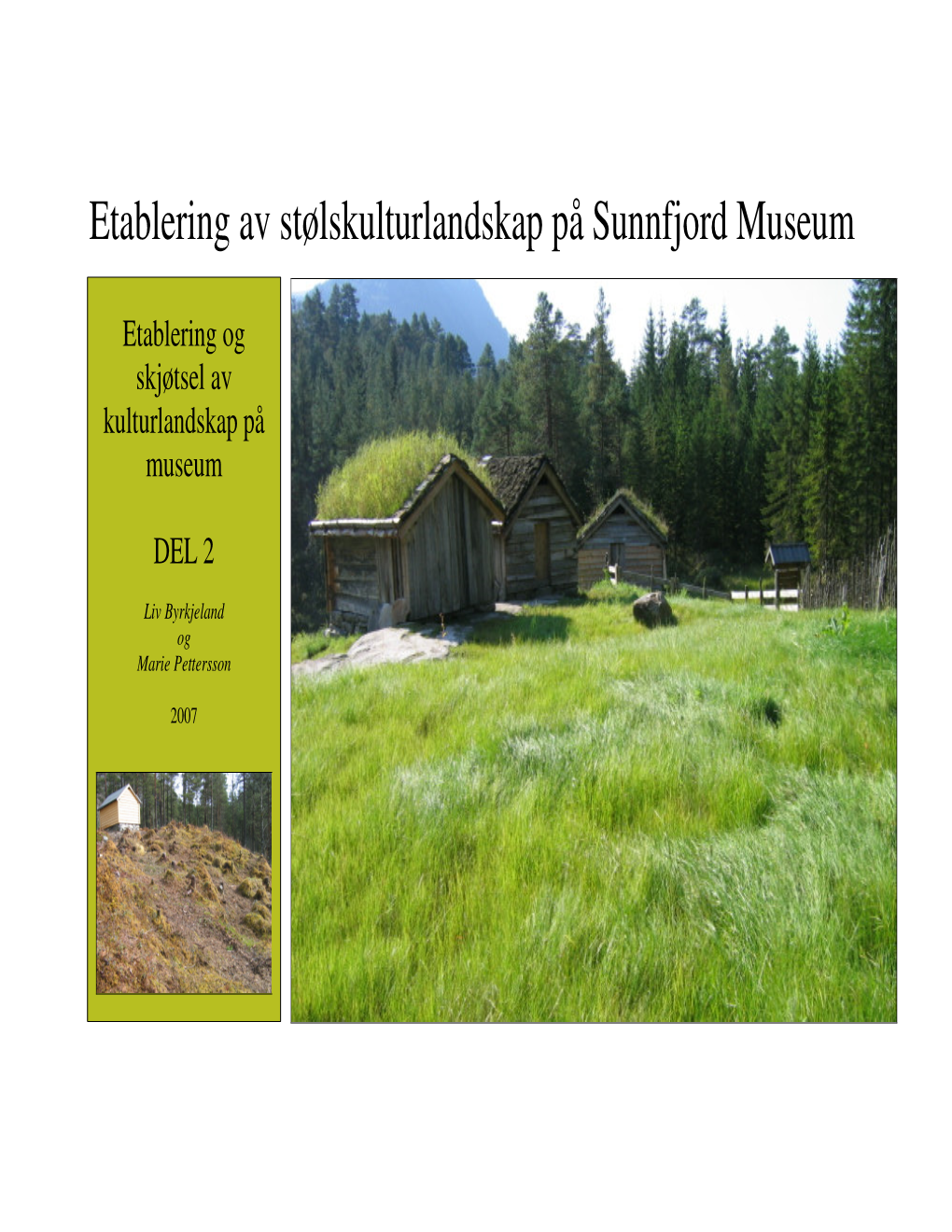 1 B. Etablering Av Stølskulturlandskap På Sunnfjord Museum