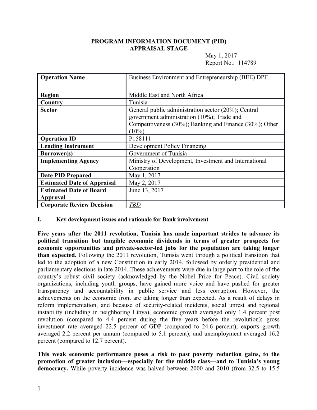 Project Information Document (Pid) s58