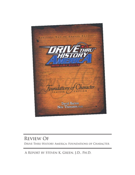 Review of David Barton's Textbook, Drive Thru History America