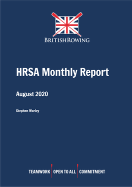 HRSA Monthly Report