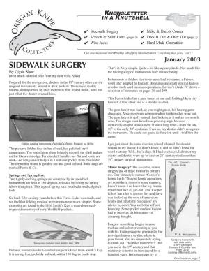 January 2003 SIDEWALK SURGERY That’S It