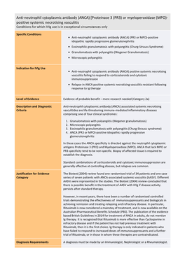 Anti‐Neutrophil Cytoplasmic Antibody (ANCA)