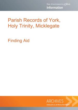 Parish Records of York, Holy Trinity, Micklegate