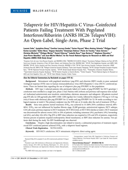 Telaprevir for HIV/Hepatitis C Virus–Coinfected Patients Failing