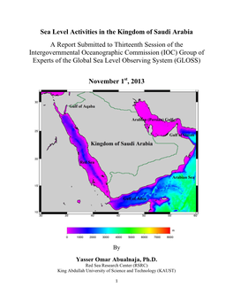 Sea Level Activities in the Kingdom of Saudi Arabia a Report Submitted To