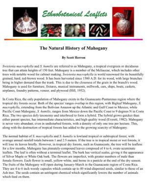 The Natural History of Mahogany