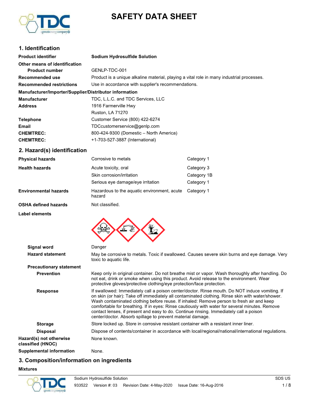 Sodium Hydrosulfide Solution