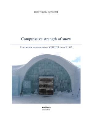 Compressive Strength of Snow