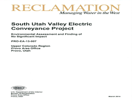South Utah Valley Electric Conveyance Project Final
