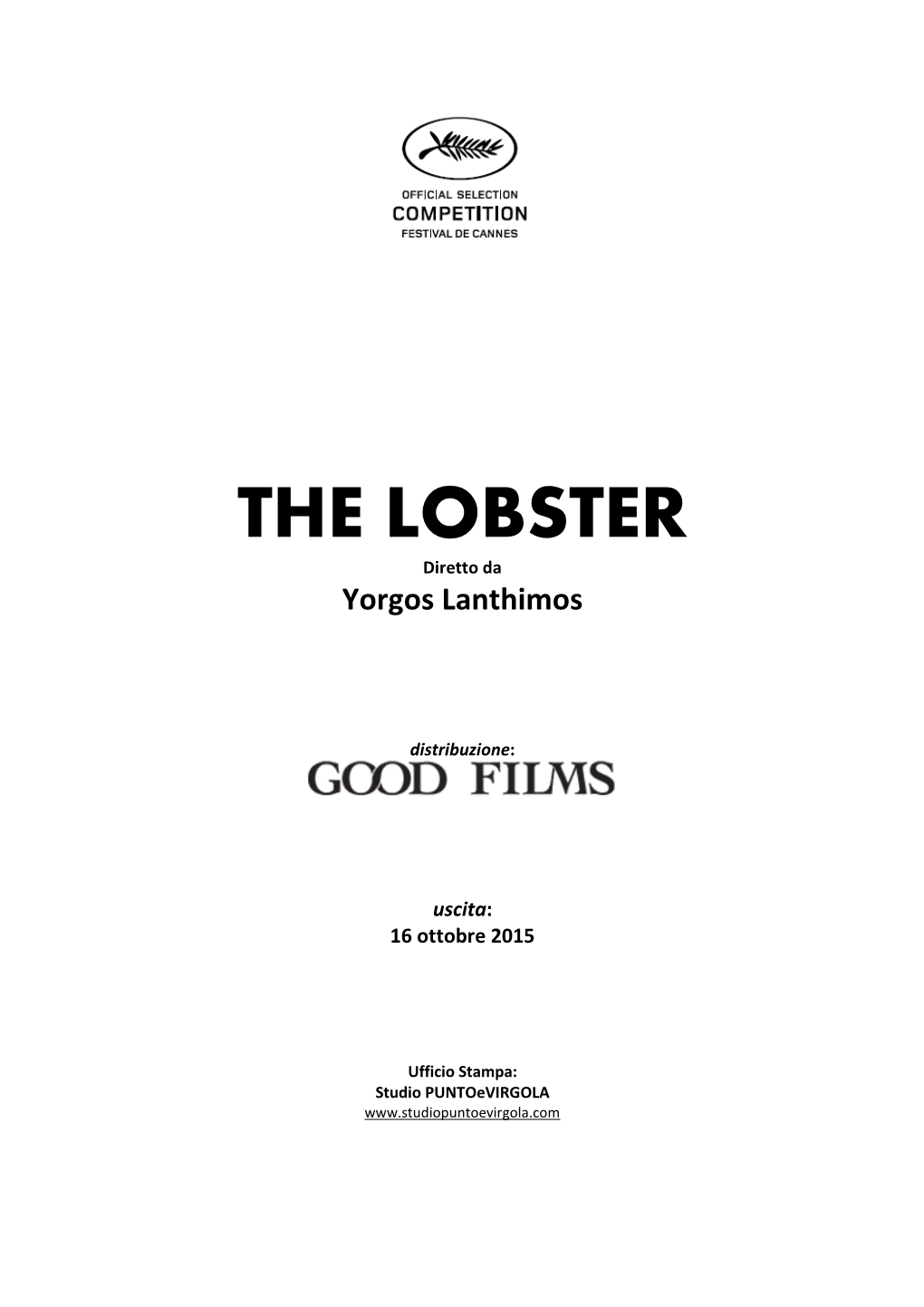 THE LOBSTER Diretto Da Yorgos Lanthimos