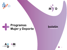 Boletín Electrónico Mujer Y Deporte Número 13 Noviembre 2013