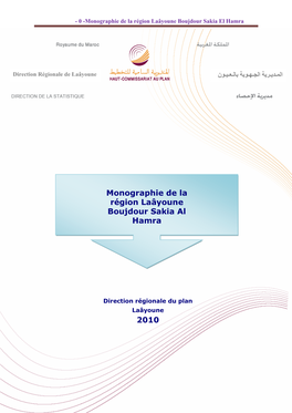 2010 Monographie De La Région Laâyoune Boujdour Sakia Al Hamra