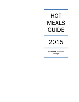 HOT MEALS HANDBOOK Updated 2014