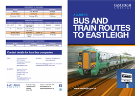 Bus and Train Routes to Eastleigh