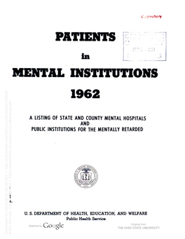 Mental Institutions º