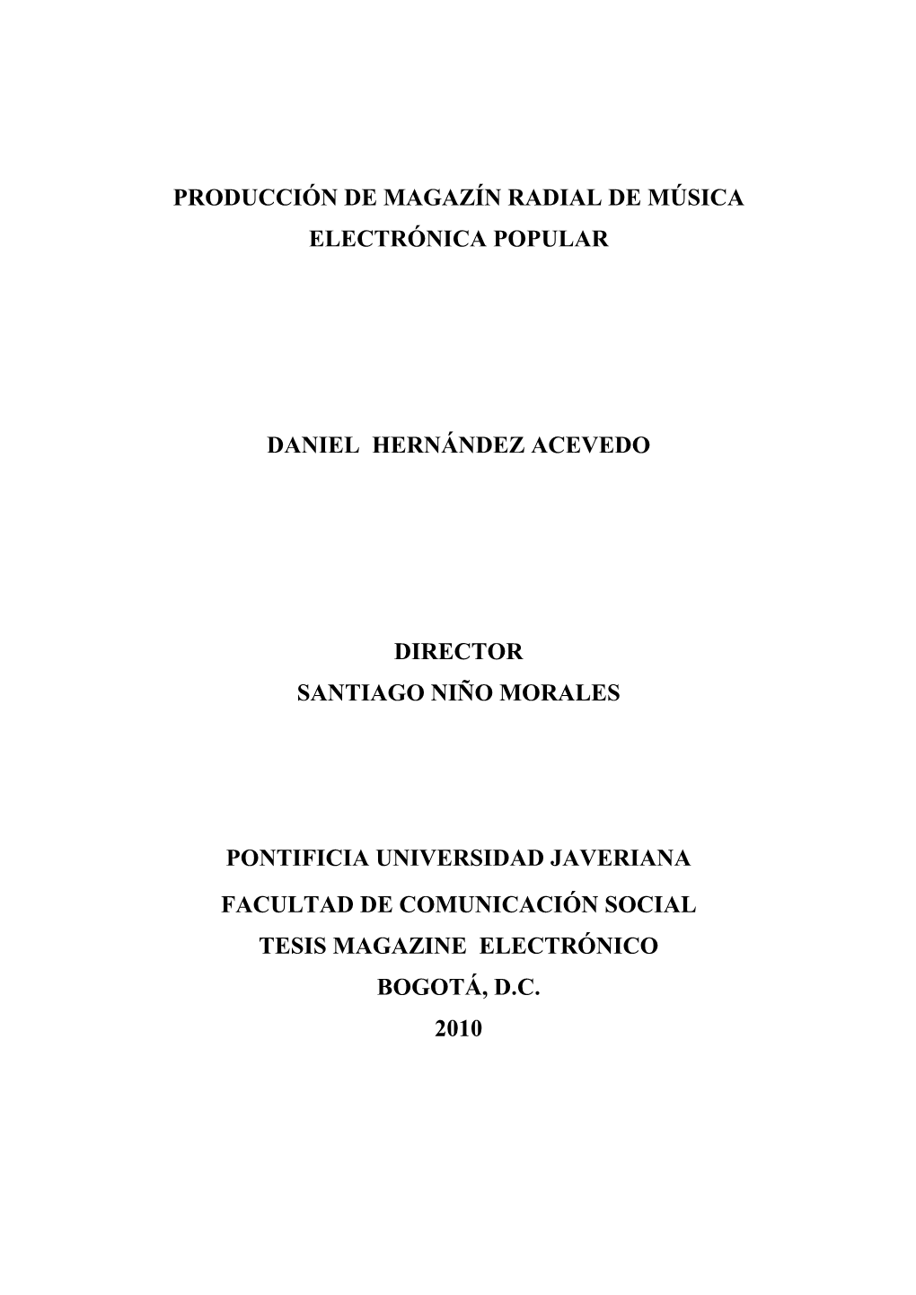 Producción De Magazín Radial De Música Electrónica Popular