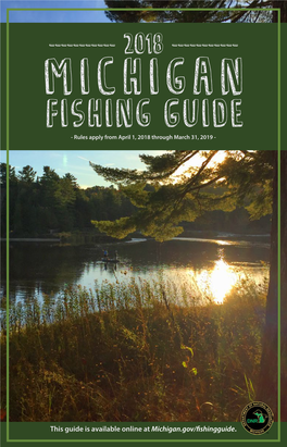 2018 Michigan Fishing Guide, As of January 8, 2019