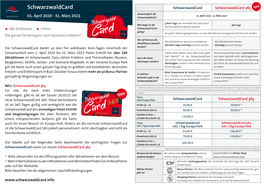 Schwarzwaldcard Schwarzwaldcard Schwarzwaldcard 365 Neu Saisonlaufzeit Der 01