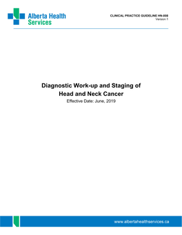 Diagnostic Workup and Staging of Head and Neck Cancer