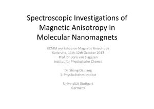 Magnetic Anisotropy in Molecular Nanomagnets