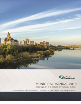 2019 Municipal Manual – City of Saskatoon