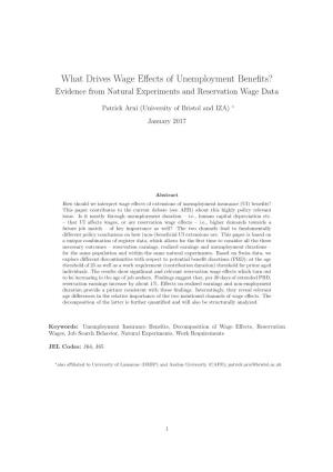 What Drives Wage Effects of Unemployment Benefits?