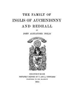 Inglis of Auchindinny and Redhall