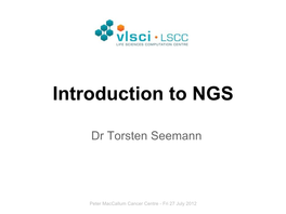 Introduction to NGS
