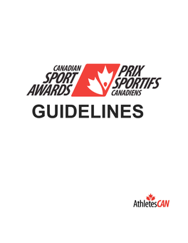 Awards Guidelines TABLE of CONTENTS