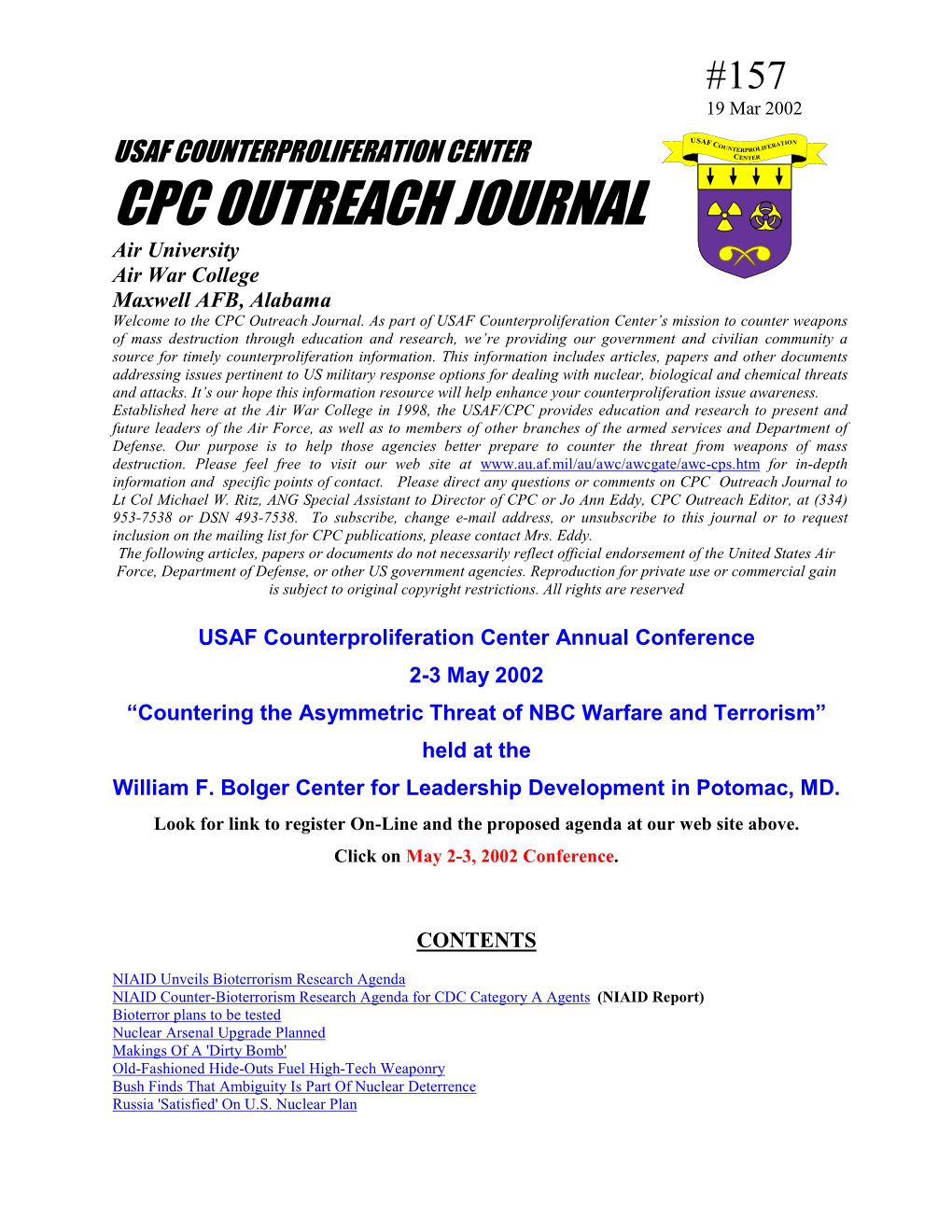 CPC Outreach Journal #157