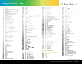 Las Vegas Channel Lineup