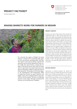 Making Markets Work for Farmers in Meghri