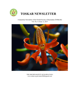 Toskar Newsletter