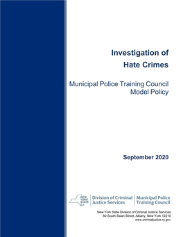 Investigation of Hate Crimes