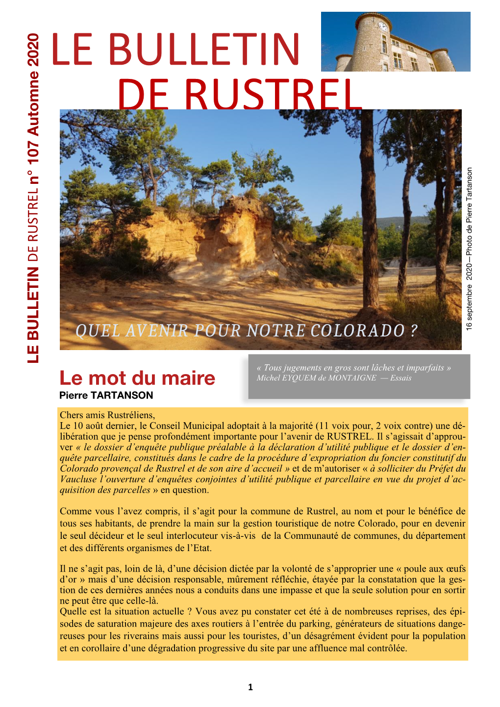 0 Le Bulletin De Rustrel