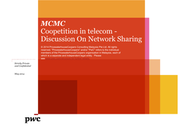 Coopetition in Telecom - Discussion on Network Sharing