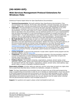 [MS-WSMV-Diff]: Web Services Management Protocol Extensions for Windows Vista