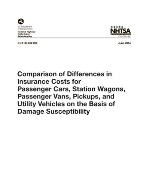 Comparison of Differences in Insurance Costs for Passenger