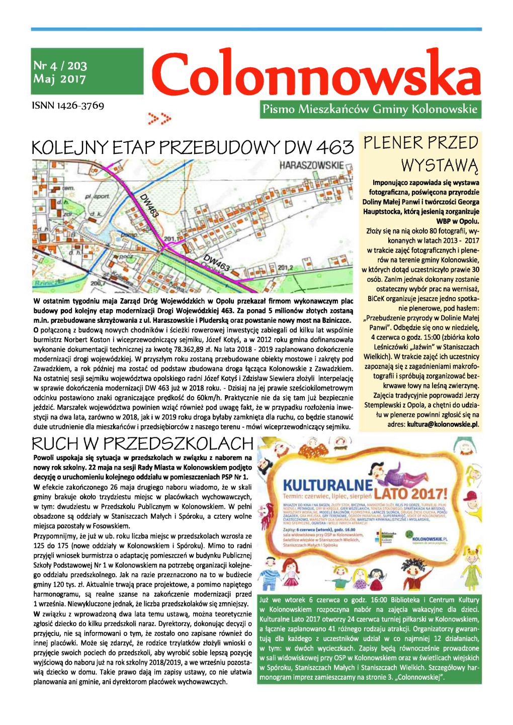 Kolejny Etap Przebudowy Dw 463 Plener Przed Ruch W