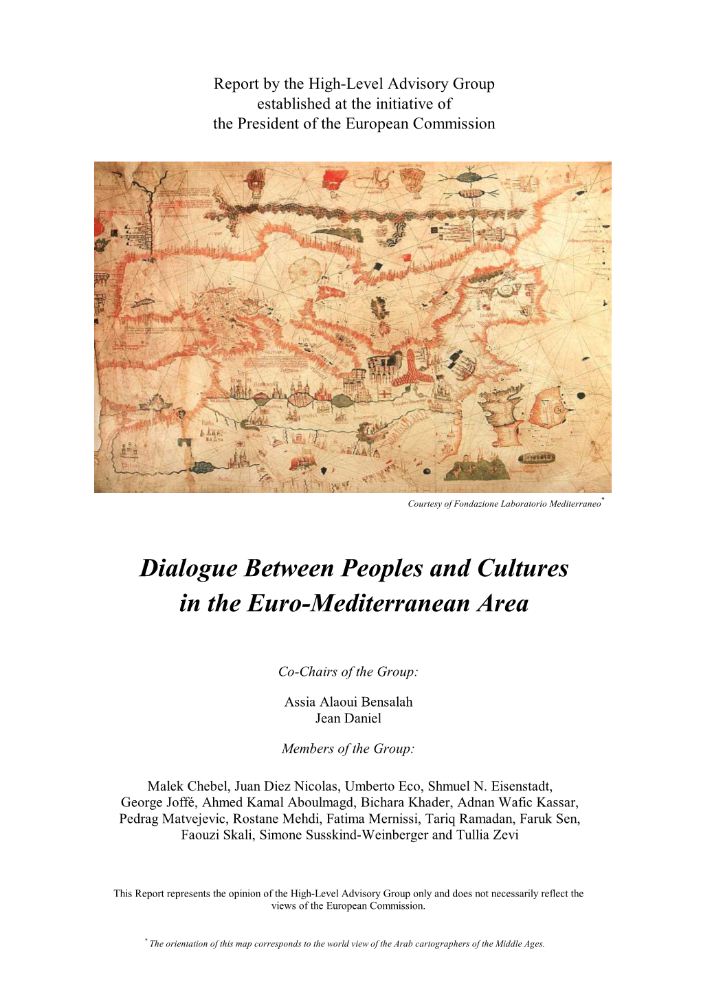 Dialogue Between Peoples and Cultures in the Euro-Mediterranean Area